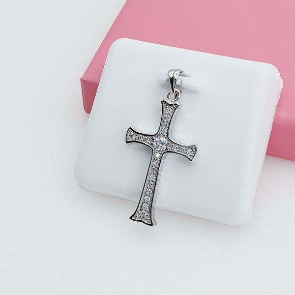 "925 Sterling Silver Cubic Zirconia Pendant,U19254425 - Picture 6 of 11